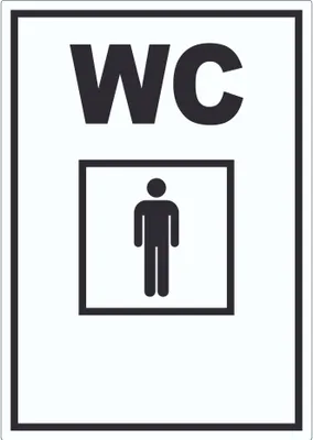 Produktbild von WC Herren Aufkleber A1 (594x841mm)