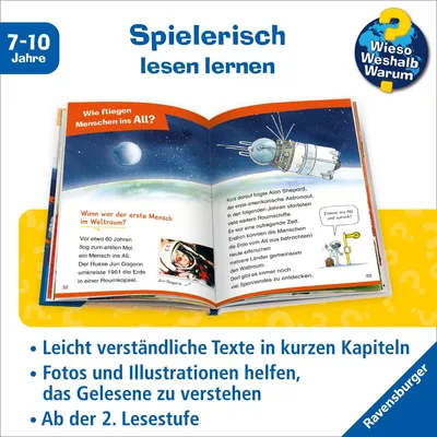 Produktbild von Wieso? Weshalb? Warum? Erstleser, Band 4 - Weltraum (2. Klasse, Erstlesebuch ab 7 Jahren - mit Stickern und Leserätseln) (Erstleser, 4)