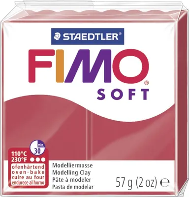 Produktbild von FIMO, Modelliermasse, Knete kirschrot soft normal