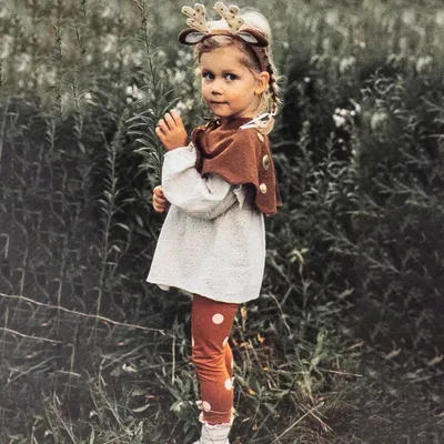 Reh Kostüm Rehlein Bambi für Kinder Gr. 98-110 braun Tier Fasching Geburtstag Kindergeburtstag Waldtier Tierkostüm Karneval Mottoparty Kinderfasching Rollenspiel