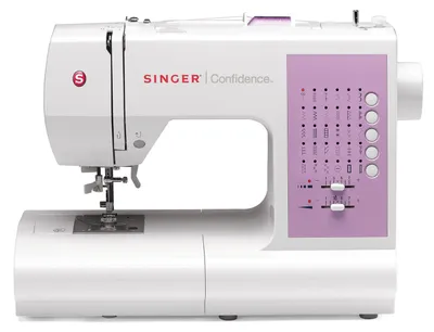 Produktbild von SINGER 7463 Confidence, Pink, Weiß, Halbautomatische Nähmaschine, Nähen, Tasten, CE, Elektromechanisch