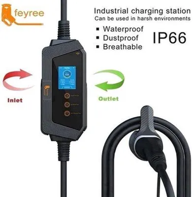 Obrázek produktu pro Nabíjecí kabel pro elektromobil, 7 kW, s Wi-Fi a ovládáním přes aplikaci - Výkon 7 kW - Délka kabelu 5 metrů - Konektor typu 2 - Přenosná nabíječka