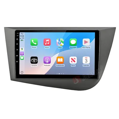 Produktbild von DAB+ 9''Andriod 15 Autoradio Carplay Andriod Auto Für Seat Leon 2005-2012 GPS Navi WIFI Bluetooth FM RDS SWC DSP 2Din 4Kern 2+64GB