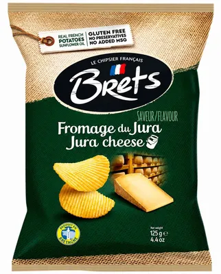 Image de Brets chips croustillantes au goût de fromage Jura 125g