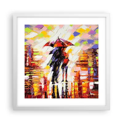 Produktbild von Gerahmtes Poster - Weißer Rahmen - gehen liebhaber - 40x40 cm - Wand Bild - Wanddeko - Wandbilder - Kunstposter - Wandposter - Bilderrahmen - Bilder - Kunstdruck - Wandbild - P2WAC40x40-3527