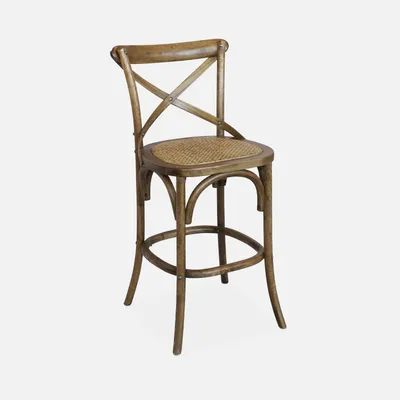 Immagine prodotto di Sgabello da bar bistrot in legno vintage, Marrone