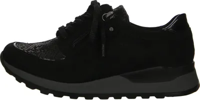 Produktbild von Waldläufer Damen Schnürschuhe Sportliche Schnürer Lederkombination schwarz 7,5