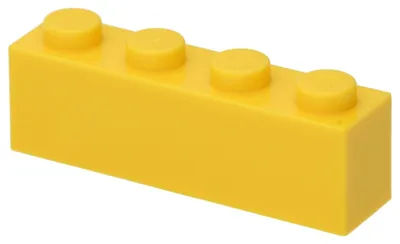 Produktbild von 10x LEGO Stein 1 x 4 (3010) - Gelb