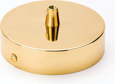 Image de Rosace Baldaquin de plafond Couverture pour lampes suspendues, baldaquin de lampe y compris nipple de serrage, Ø 100 mm, laiton