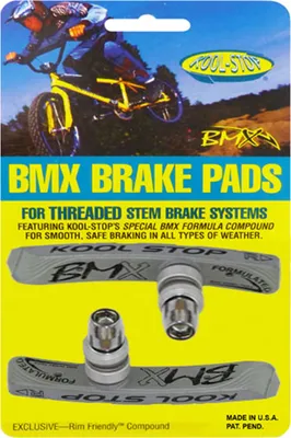Produktbild von Kool-Stop Bremsschuhe T6 BMX V-Brake, L=78,5mm asymm., für Aluminiumfelgen, silber