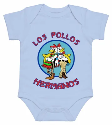 Zdjęcie produktu dla LOS POLLOS HERMANOS - Kultowa sieć fast food. Seria. Fani. "Chicken Brothers" - body dla dziecka, kolor niebieski, rozmiar 6/12