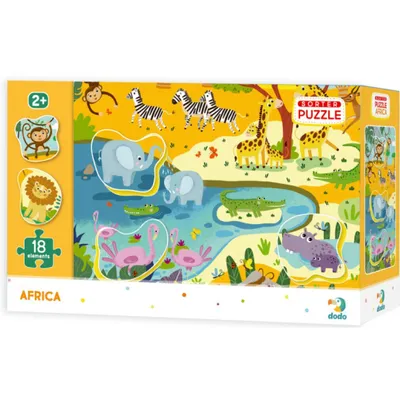 Produktbild von DODO Puzzle mit Safari 18 Teile