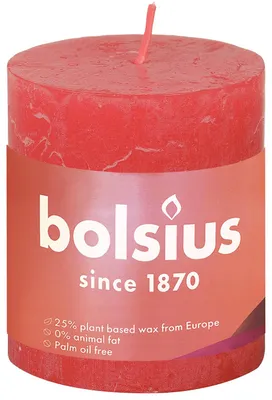 Productafbeelding van Bolsius Rustiekkaars 80/68 Blossom Pink (1 stuk)