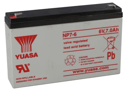 Produktbild von Yuasa NP7-6 Akku Blei PB 6 Volt 7Ah Faston 4,8mm