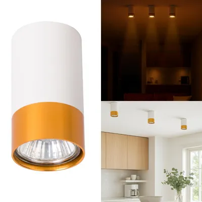 Obrázek produktu pro MasterLED GU10 stropní bodové svítidlo Klemens LED spot Ø55mm bílá zlatá hliníková vnitřní