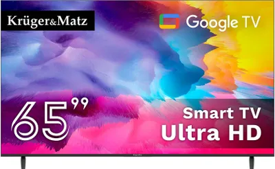 Zdjęcie produktu dla Telewizor Kruger&Matz 65" UHD Google TV 5.0  DVB-T2/T/C  H.265  HEVC