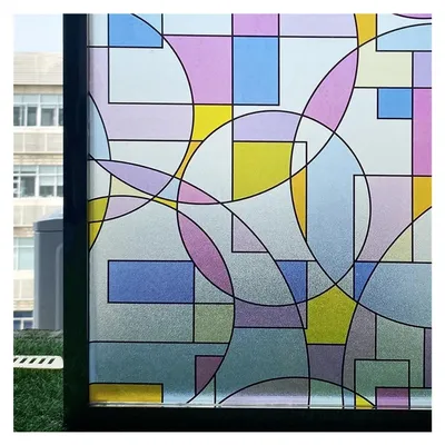 Zdjęcie produktu dla Folia okienna zapewniająca prywatność - Statyczne naklejki 3D - 45 x 300 cm