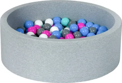 Produktbild von Bällebad Spielbereich + 150 Bälle weiß, blau, pink, grau, türkis