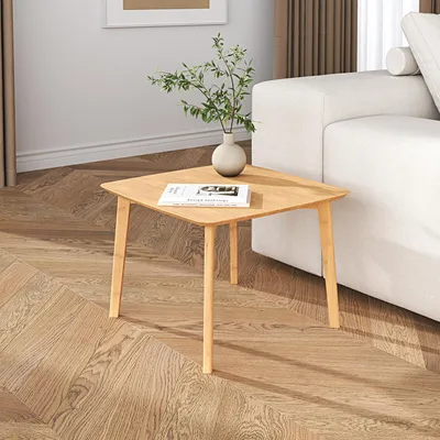 Produktbild von Beistelltisch 'Haad' Wohnzimmertisch 45 x 50 x 50 cm quadratisch Bambus Natur
