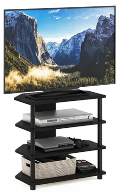 Produktbild von Furinno TV-Schrank mit 4 Ablageflächen, holz, Schwarz, 37.08 x 60.2 x 58.93 cm
