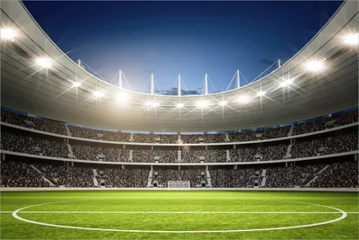 Produktbild von Wallario selbstklebendes Poster - Fußballstadion Mittellinie, Größe: 61 x 91,50 cm