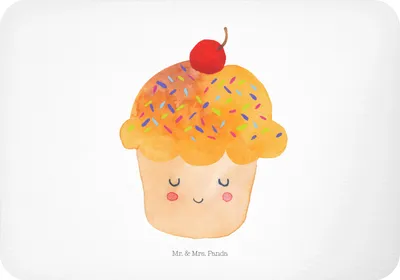 Produktbild von Mr. & Mrs. Panda magnet Cupcake - Weiß - Geschenk, Muffin, Cupcakes, Küche Spruch, zettelhalter, Deko, whiteboardmagnet, haftmagnet, rechteckmagnet, Lustige Sprüche
