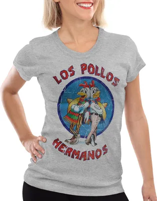 Produktbild von style3 Los Pollos T-Shirt Damen, Farbe:Grau meliert, Größe:L