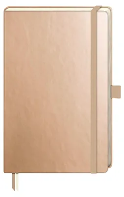 Produktbild von Brunnen Notizbuch Kompagnon A5 punktiert Gummizug gold