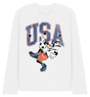 Produktbild von Disney - "USA" T-Shirt für Herren/Damen Uni, Langärmlig TV34593 (S) (Weiß)