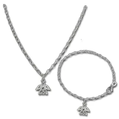 Produktbild von SilberDream Damen Schmuck-Set Anhänger Ohrringe glitzer 925 Silber D3SDS426W