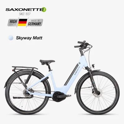 Produktbild von SAXONETTE Deluxe Plus 3.0 Wave 28" E-Bike,Elektrofahrrad, Mittelmotor, Riemenantrieb, 7-Gang Nexus, 36V 13Ah Akku, RH 45 cm, (Skyway matt)