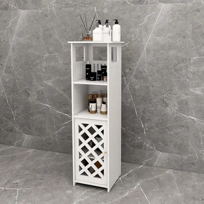 Produktbild von Badezimmerschrank Hochschrank Weiß 78 x 22 x 22 cm