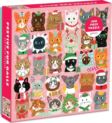Image de Casse-tête Galison Chats festifs 500 pièces