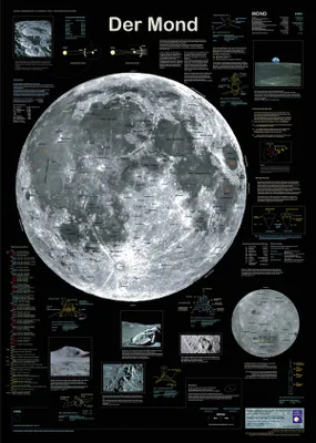 Produktbild von Der Mond Poster Deutsch DIN A1 59,4 x 84,1 cm