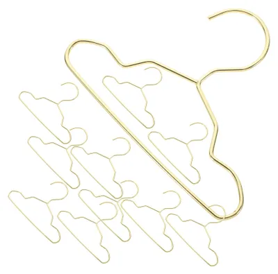 Metall-Kleiderbügel für Haustiere, 10 Stück, gold, 15x11 cm