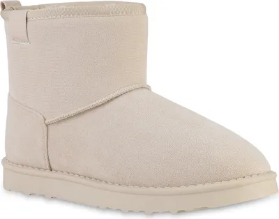 Produktbild von VAN HILL Damen Warm Gefütterte Winter Boots Bequeme Profil-Sohle Schuhe 841455, Farbe: Beige, Größe: 39