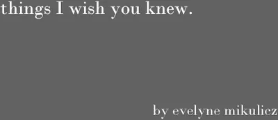 Produktbild von Things I Wish You Knew