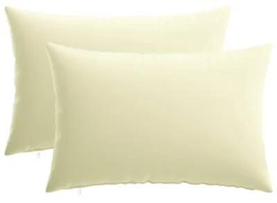 Immagine prodotto di vidaXL, 2 federe per cuscini, colore crema, 30 x 50 cm, in poliestere, modello HEERLEN
