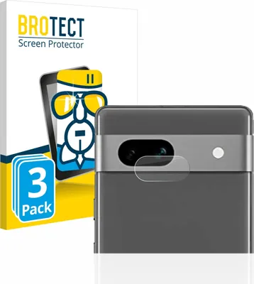 Produktbild von 3x BROTECT Schutzglas für Google Pixel 7a (NUR Kameraschutz) Schutzfolie Panzer Folie Glas Display Schutz klar