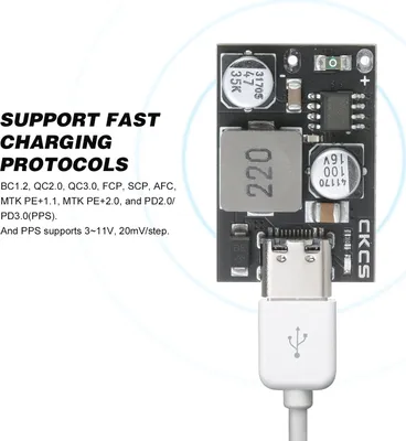 Obrázok produktu pre Prevodník Type-C Buck QC3.0 PD2.0/PD3.0 PPS napájací modul Step Down prevodník 8V-32V na 3V-12V DC modul regulátora napätia podporuje rýchle nabíjanie