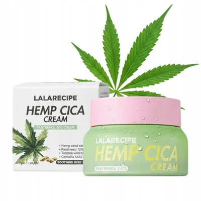 Zdjęcie produktu dla Krem do twarzy na zaczerwienienia łagodzący 50ml Lalarecipe Hemp Cica Cream
