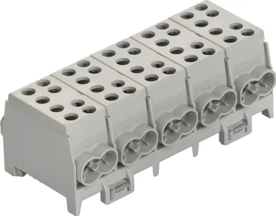 Produktbild von Pollmann Hauptleitungsabzweigklemme, 5-polig, 5 Ein 2x35mm², 5 Aus 2x25mm², 1 Stk.