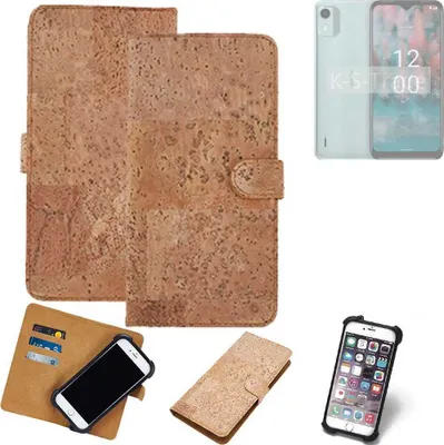 Produktbild von K-S-Trade Hülle kompatibel mit Nokia C12 Pro  Kork Handyhülle Cover  Schutzhülle TPU Case Bumper in Hellbraun, (1x)