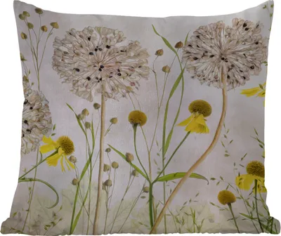 Produktbild von MuchoWow® Outdoor Kissen - Blumen - Aquarell - Stilleben - 40x40 cm - Wetterfest - Lounge Kissen - Kopfkissen - Interieur - Polster mit Bild