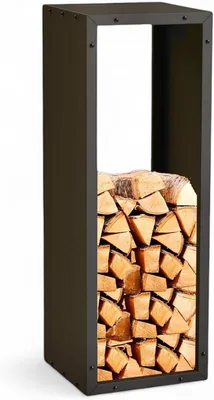 Produktbild von Kaminholzregal Innen Metall Schwarz 96600 Brennholzregal Holzaufbewahrung Kaminholzständer Feuerholzregal