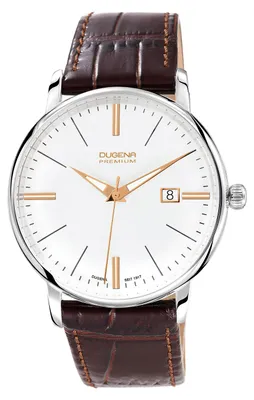 Produktbild von DUGENA Herrenuhr 7000167 Festa, Quarz, Bicolor, Edelstahl, Saphirglas, Leder