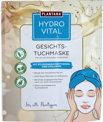 Zdjęcie produktu dla Plantana Hydrovital chusteczki z pantenolem i hialuronem 1 szt
