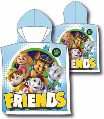 Produktbild von Paw Patrol Kinder Poncho Kapuze Duschtuch Badetuch Strandtuch  50x115cm