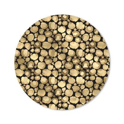 Produktbild von MuchoWow® Mauspad Mousepad Muster - Pantherdruck - Gold 20x20 cm - Mousepads - Maus Mat - Pad - Mausunterlage - Schreibtischmatte