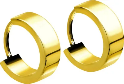 Produktbild von Titan Ohrclicker Creolen Gold Breite: 4,5mm